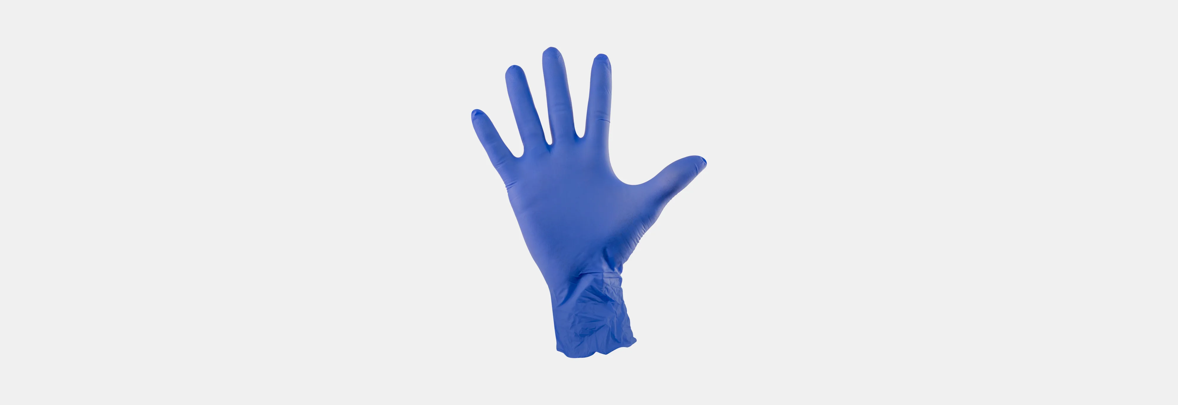 Violet powder-free nitrile examination glove